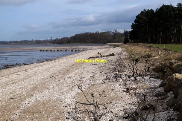 Photo 6"x4" Beach below Dalmeny House Cramond c2017