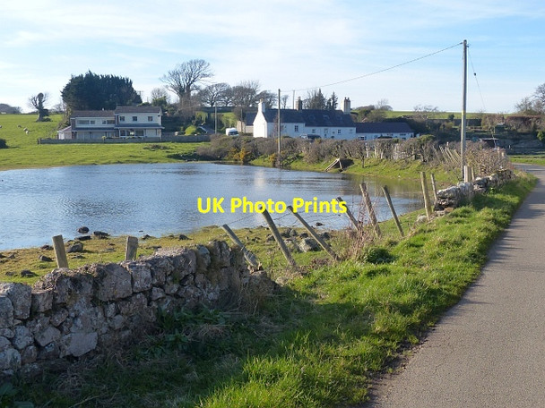 Photo 6"x4" Flooded field at Moel Y Don Y Felinheli c2017