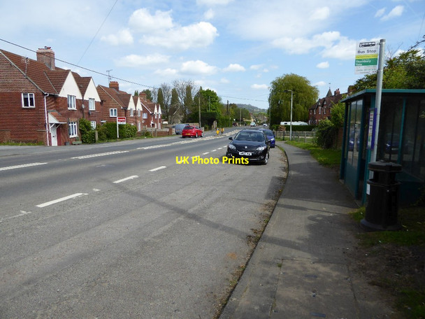 Photo 6"x4" Bus stop on Wotton Road Charfield Hill c2017