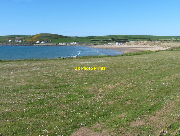 Photo 6"x4" Downland above Croyde Bay Croyde Bay\/SS4339 c2017