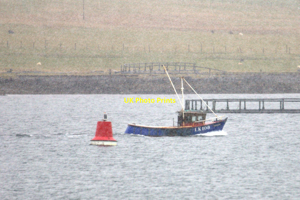 Photo 6"x4" LK108 Sapphire returning to Baltasound pier Baltasound c2017