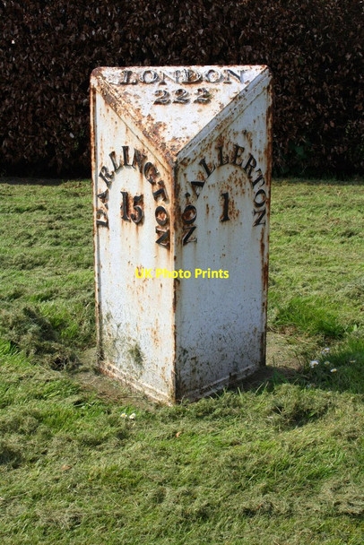 Photo 6"x4" Milepost beside A167 (Darlington Road) north of Northallerton Northallerton c2017