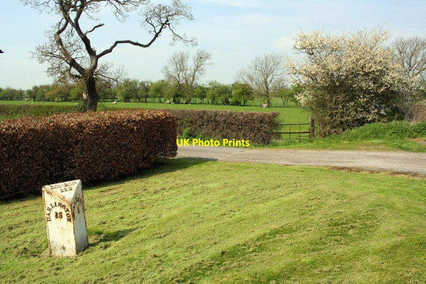 Photo 6"x4" Milepost on verge of A167 1 mile north of Northallerton Northallerton c2017