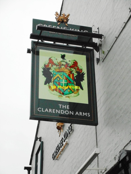 Photo 6"x4" The Clarendon Arms sign Cambridge\/TL4658 c2017