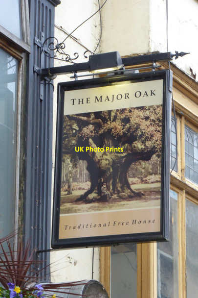 Photo 6"x4" The sign of The Major Oak Nottingham\/SK5641 c2017