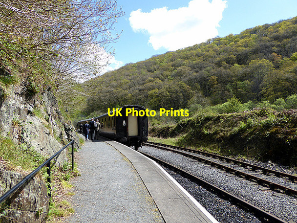 Photo 6"x4" A train standing at Danycoed Halt Newchurch\/SN3824 c2017