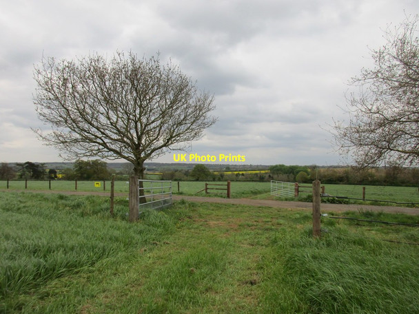 Photo 6"x4" Bridleway crossing a roadway near Green's Park Wappenham c2017