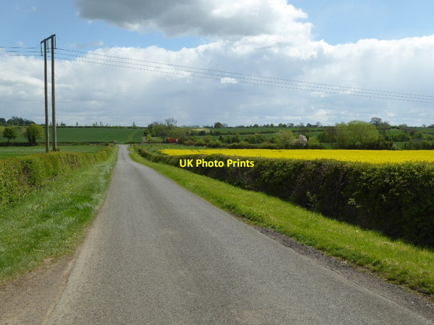 Photo 6"x4" Road approaching junction with the Fosse Way Darlingscott c2017
