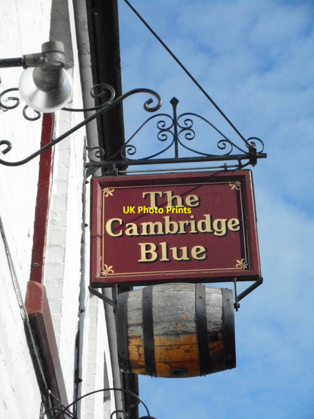 Photo 6"x4" The Cambridge Blue sign Cambridge\/TL4658 c2017