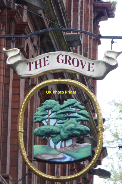 Photo 6"x4" The sign of The Grove Nottingham\/SK5641 c2017