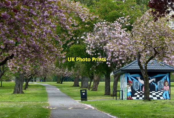 Photo 6"x4" Path through Braunstone Park Leicester c2017