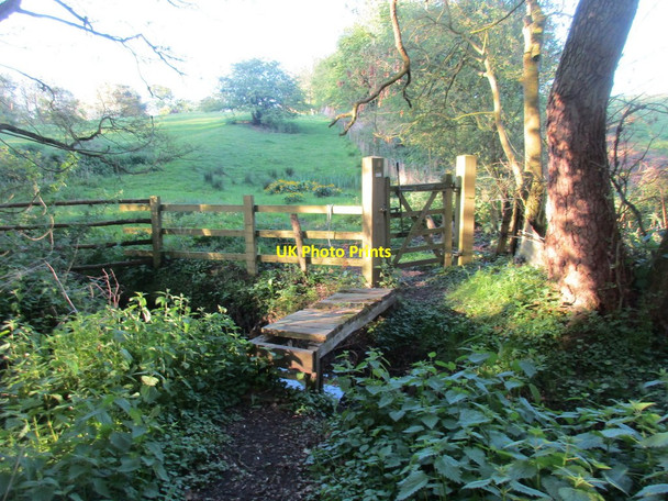 Photo 6"x4" Footbridge and gate near Crambe Crambe c2017