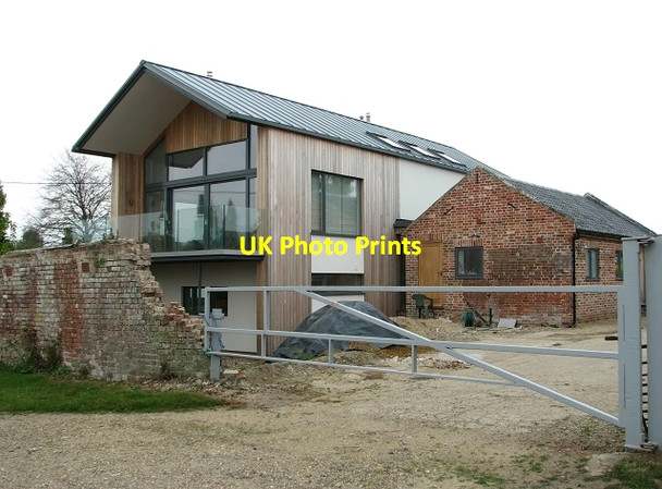 Photo 6"x4" Broad Hall farmhouse - the new extension Rockland St Mary c2017