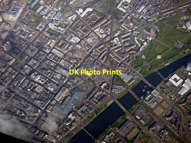 Photo 6"x4" Glasgow city centre from the air Glasgow c2017 P1