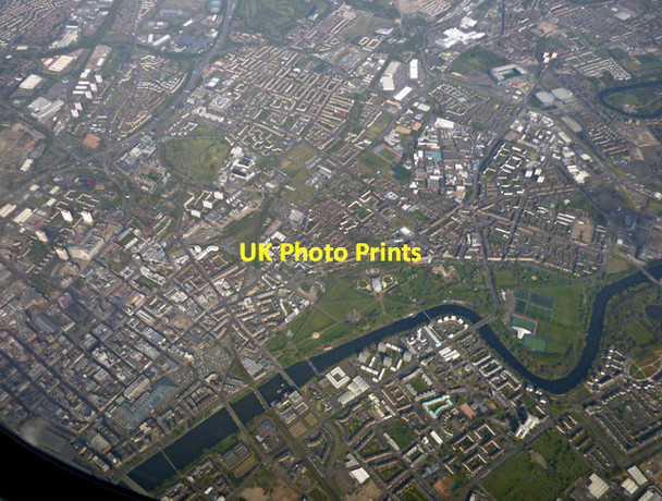 Photo 6"x4" The Glasgow Necropoli from the air Glasgow c2017