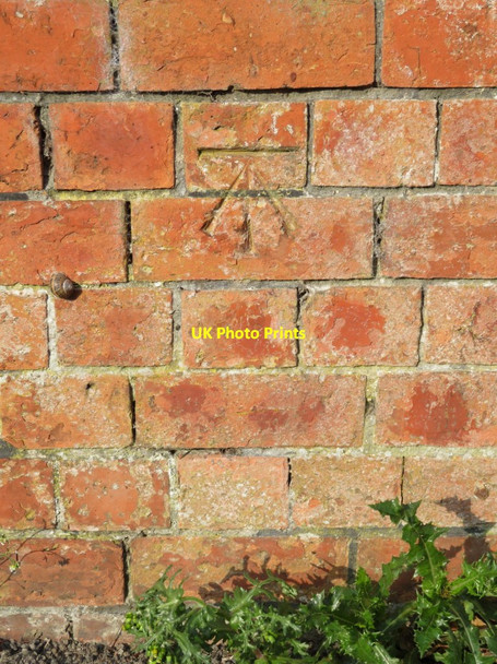 Photo 6"x4" A bench mark and a snail in Belvedere Place, Scarborough Scarborough\/TA0388 c2017