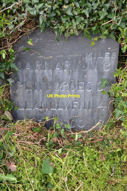 Photo 6"x4" Old Slate Milestone Bethesda\/SH4656 c2017
