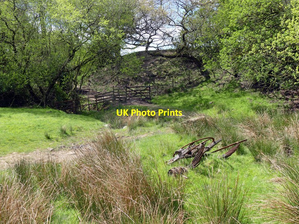 Photo 6"x4" Long abandoned piece of farming equipment Higher Chisworth c2017