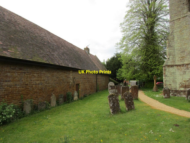 Photo 6"x4" Churchyard and former stables at Manor Farm. Maidford Maidford\/SP6052 c2017