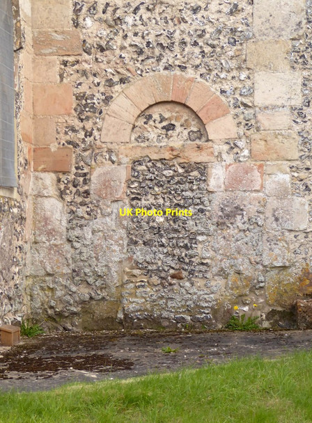 Photo 6"x4" All Saints' Church, Netheravon: blocked north doorway to the tower Netheravon c2017