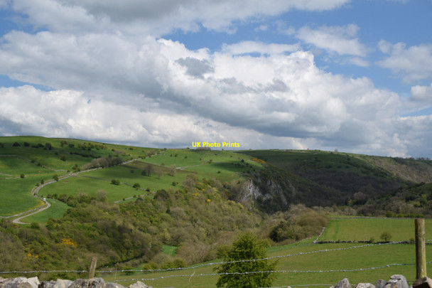 Photo 6"x4" View across the valley of the River Hamps Grindon\/SK0854 c2017