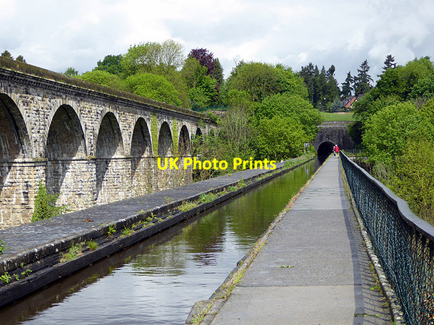 Photo 6"x4" Chirk aqueduct and railway viaduct Chirk\/Y Waun c2017