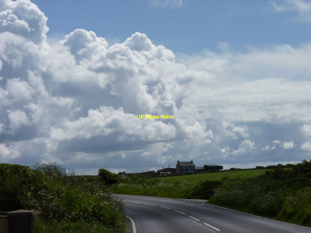 Photo 6"x4" Billowing clouds above Penycwm, Pembrokeshire Newgale c2017