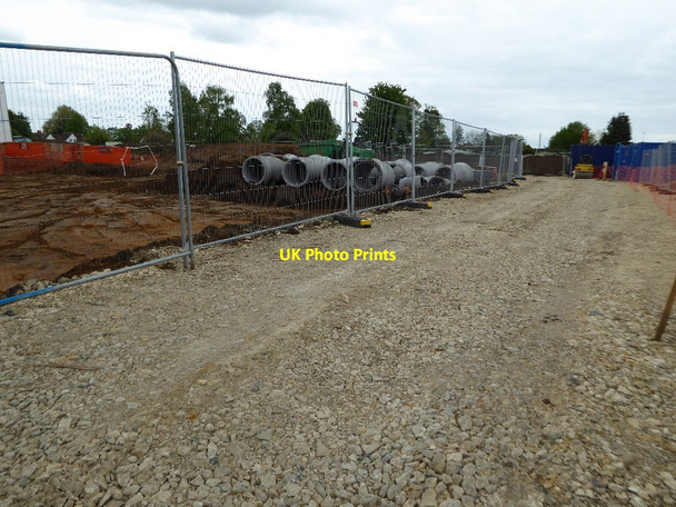 Photo 6"x4" Entrance to a construction site Twyning Green c2017