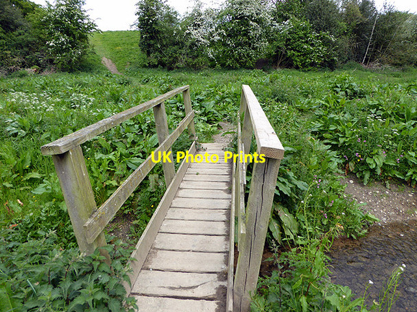 Photo 6"x4" Footbridge across River Perry Preeshenlle c2017