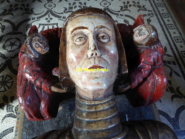 Photo 6"x4" Effigy of Edmund Cornewall Burford\/SO5868 c2017 P1