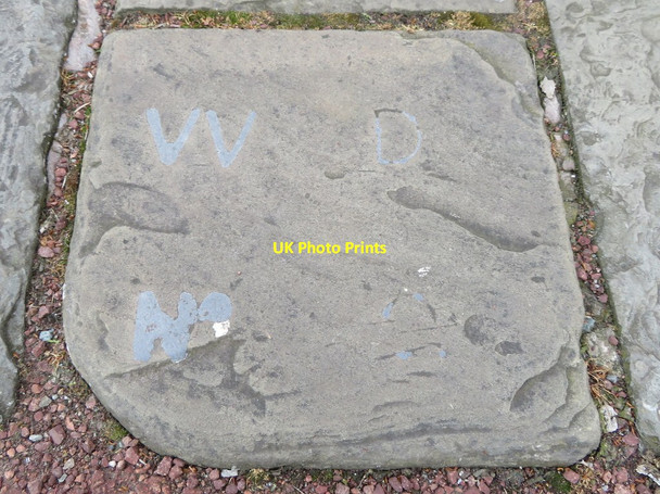 Photo 6"x4" War Department boundary stone #2 at Chester Castle Chester c2017