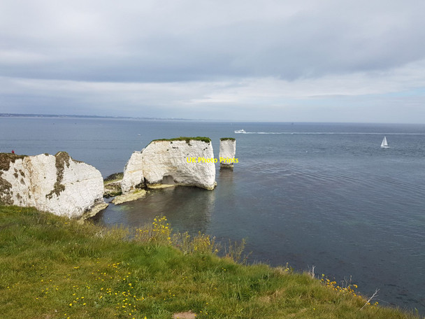 Photo 6"x4" Old Harry Rocks Studland c2017