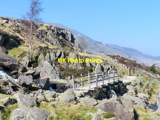 Photo 6"x4" Footbridge across the Afon Idwal Llyn Ogwen c2017