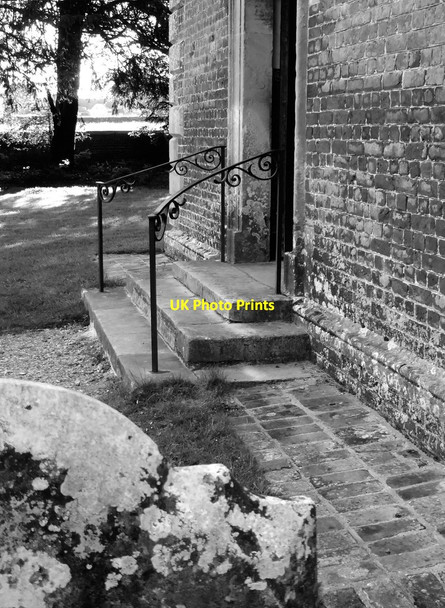 Photo 6"x4" All Saints' church, Farley: steps and railings Farley\/SU2229 c2017