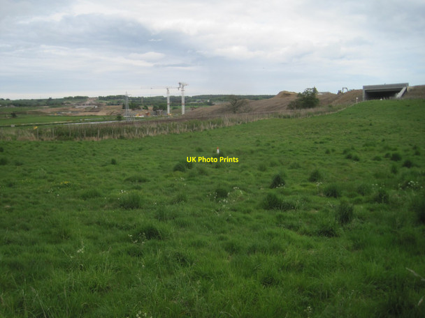 Photo 6"x4" New by-pass being built across Aberdeen-Inverness railway line Dyce c2017