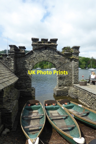 Photo 6"x4" Rowing boats at Fell Foot Lakeside\/SD3787 c2017