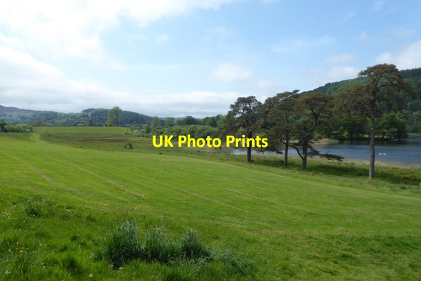 Photo 6"x4" Fields beside the Leven Newby Bridge c2017