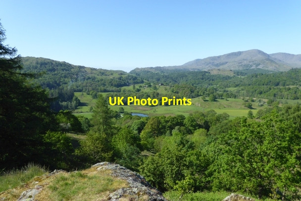 Photo 6"x4" View from Neaum Crag Skelwith Bridge c2017
