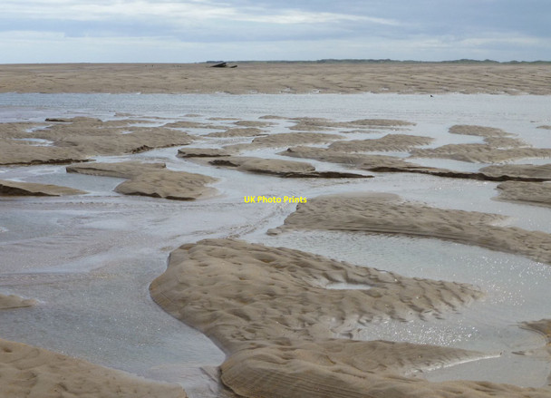 Photo 6"x4" A stream running off Goswick Sands Beal\/NU0642 c2017