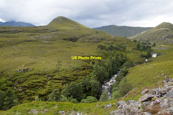 Photo 6"x4" Garbh-uisge below Monar Loch dam Garbh-uisge c2017