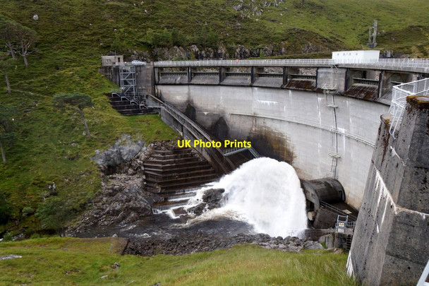 Photo 6"x4" The dam at Monar Loch Meall an Tairbh\/NH2039 c2017