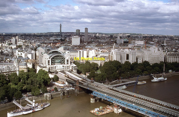 Photo 6"x4" Charing Cross Station from the London Eye London c2001