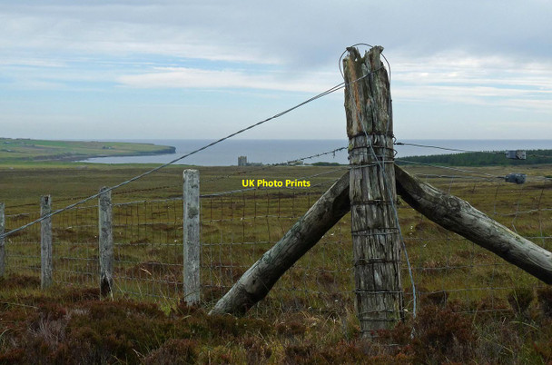 Photo 6"x4" Fence on moorland to the east of Stroupster, Caithness Freswick c2017