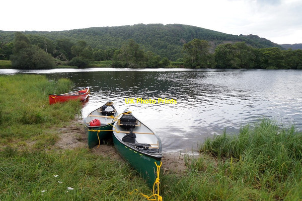 Photo 6"x4" Canoes drawn up beside the River Beauly at Aigas Eskadale c2017