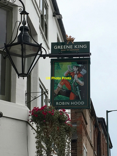 Photo 6"x4" The sign of The Robin Hood Nottingham\/SK5641 c2017
