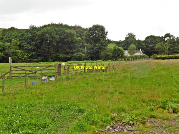 Photo 6"x4" Trackbed of the former Taunton to Barnstaple Railway Morebath c2017