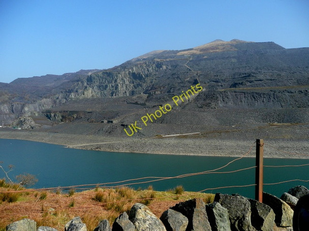 Photo 6"x4" Llyn Peris, Dinorwig slate quarry and Elidir Fawr Nant Peris or Old Llanberis c2009