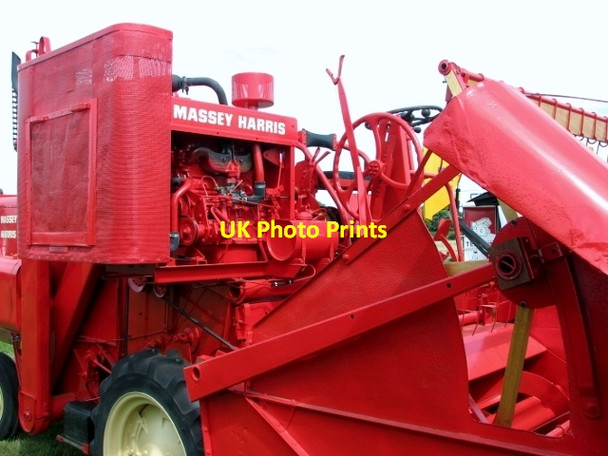 Photo 6"x4" 1950s Massey-Harris 735 combine harvester - detail Little London\/TG1823 c2017