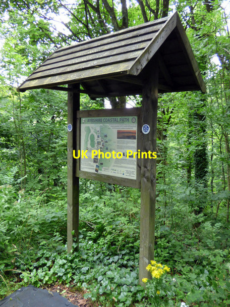 Photo 6"x4" Ayrshire Coastal Path noticeboard Skelmorlie c2017