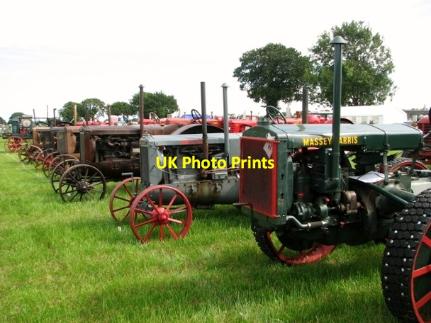 Photo 6"x4" Massey-Harris and Wallis tractors on display Little London\/TG1823 c2017